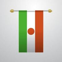 bandeira pendurada no niger vetor
