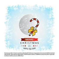 cartão de feliz natal com design criativo e luz de fundo vetor