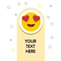 vetor de design de ícone de emoji de amor