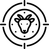 ícone de linha para caçador vetor