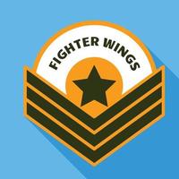 logotipo de asas de caça aéreo, estilo simples vetor
