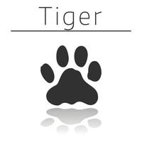 trilha animal tigre vetor