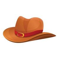 ícone do chapéu de cowboy, estilo cartoon vetor