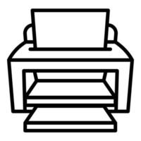 ícone de impressora a jato de tinta, estilo de estrutura de tópicos vetor