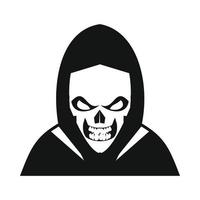 ícone de esqueleto preto vetor