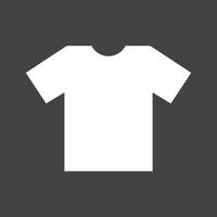 ícone invertido de glifo de camiseta simples vetor
