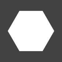 ícone invertido de glifo hexagonal vetor