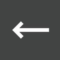ícone invertido de glifo de seta para a esquerda vetor