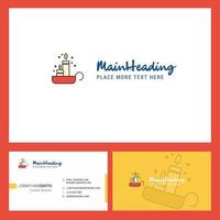 design de logotipo de velas com slogan frente e verso modelo de cartão busienss vector design criativo