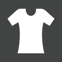 ícone invertido de glifo de camisa feminina vetor