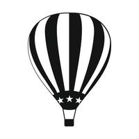 balão de ar quente com o ícone da bandeira dos eua vetor