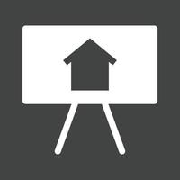 desenho do ícone invertido do glifo da casa vetor