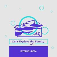 vamos explorar a beleza dos marcos nacionais de kiyomizudera kyoto japão vetor