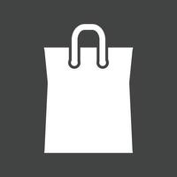 compras glifo ícone invertido vetor