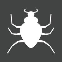 ícone invertido de glifo de inseto aranha vetor