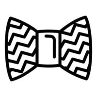 ícone de gravata borboleta, estilo de estrutura de tópicos vetor
