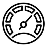 ícone do velocímetro automático, estilo de estrutura de tópicos vetor