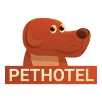 logotipo do hotel para cães, estilo cartoon vetor