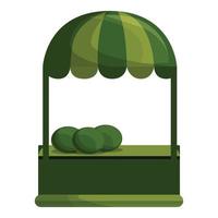 ícone de quiosque de melancia, estilo cartoon vetor