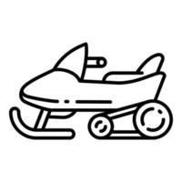 ícone moderno de snowmobile, estilo de estrutura de tópicos vetor