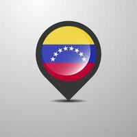 pino do mapa da venezuela vetor