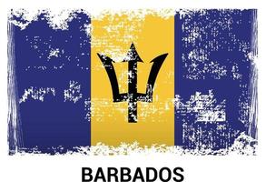 vetor de design de bandeira de barbados