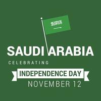 vetor de cartão de design do dia da independência da arábia saudia