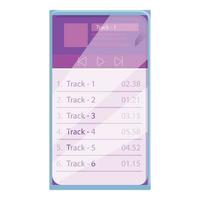 ícone de escuta da lista de reprodução, estilo cartoon vetor