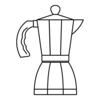 ícone de pote de café, estilo de estrutura de tópicos vetor