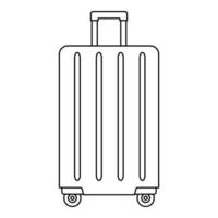 ícone de bolsa de rodas de viagem, estilo de estrutura de tópicos vetor
