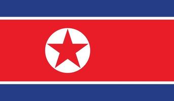 imagem da bandeira da coreia do norte vetor