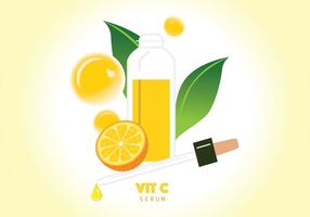 Ilustração vitamina C no soro
