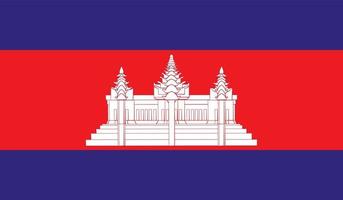 imagem da bandeira do camboja vetor