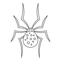 ícone de aranha, estilo de estrutura de tópicos vetor