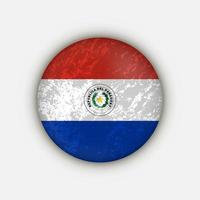 país paraguai. bandeira do paraguai. ilustração vetorial. vetor