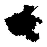 mapa da província de henan, divisões administrativas da china. ilustração vetorial. vetor