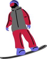 snowboarder, ilustração vetorial. vetor