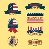 conjunto de logotipo do dia do presidente vetor