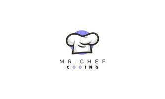 vetor de design de logotipo de chapéu de chef