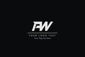 design de logotipo de letra aw. ilustração em vetor ícone letras w moderno criativo.