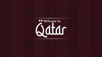 fundo do torneio de futebol do qatar para uso em banner. design de plano de fundo da copa do mundo de futebol vetor