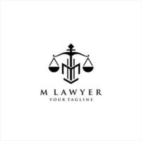 advogado e logotipo da lei. design moderno. estilo abstrato. ilustração vetorial vetor