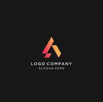 criativo e moderno minimalista um modelo de design de logotipo de carta para usar qualquer tipo de negócio vetor