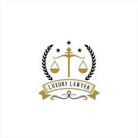 advogado e logotipo da lei. design moderno. estilo abstrato. ilustração vetorial vetor