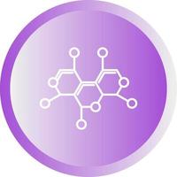 ícone de vetor de estrutura de molécula