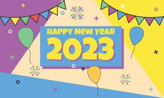 vetor de cartaz feliz ano novo 2023