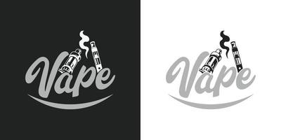 conceito moderno de design de logotipo vape vetor