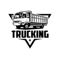 vetor de modelo de emblema de logotipo de empresa de transporte rodoviário. melhor para caminhões e indústria relacionada com frete