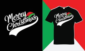 design de t-shirt de feliz natal vetor