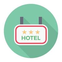 ilustração em vetor hotel três estrelas em um icons.vector de qualidade background.premium para conceito e design gráfico.